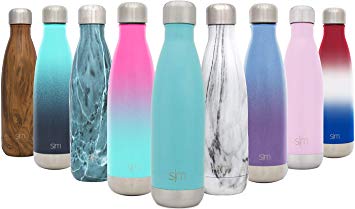 Simple Modern Wave Water Bottle - Vacuum Insulated Double-Walled 18/8 Stainless Steel Flask Travel Mug