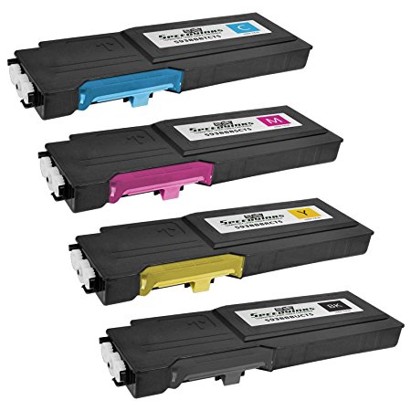 Speedy Inks - Dell Compatible C2660/C2665dnf Set of 4 High Yield Toner Cartridges: 1 593BBBU Black, 1 593BBBT Cyan, 1 593BBBS Magenta, & 1 593BBBR Yellow for use in Dell C2660dn and C2665dnf Printers