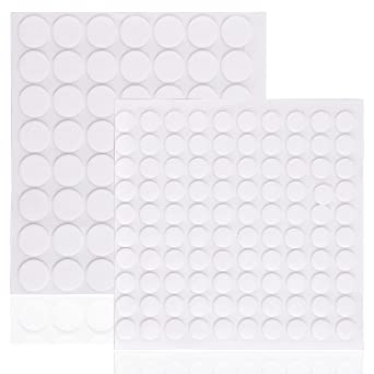 156 Pieces Double Sided Transparent Putty, 10 mm,15mm Adhesive sticky Pads Heavy Duty Mounting Putty Removable Traceless sticky Putty for Photos Wall, Posters, Kitchen, Party