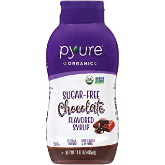 Organic Chocolate Syrup with Cocoa by Pyure | Sugar-Free, Keto, 1 Net Carb | 14 Fl. Oz