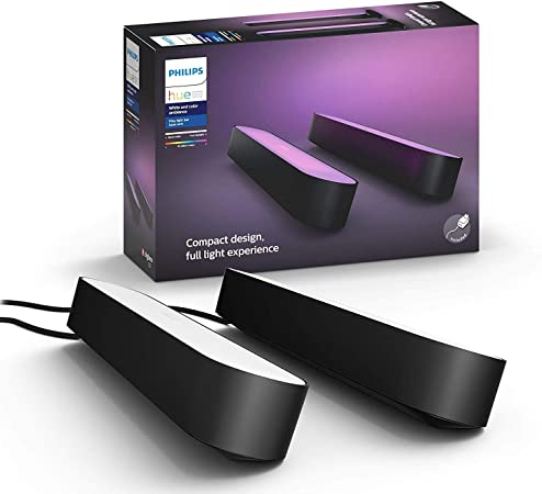 Philips Hue Play - White & Colour Ambiance Smart LED Bar Light - Black - 2 Pack (Base Kit)