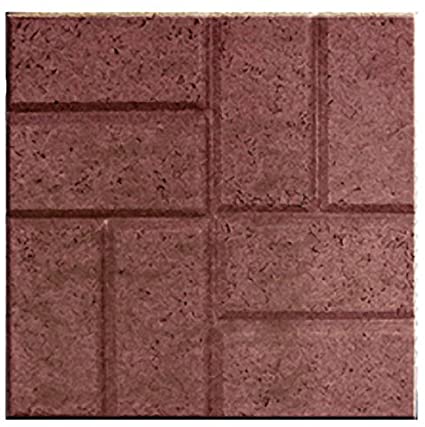 16" X 16" Brick Patio Pavers - Patios Walkways Dog Kennels - 12 pack - Red Brick