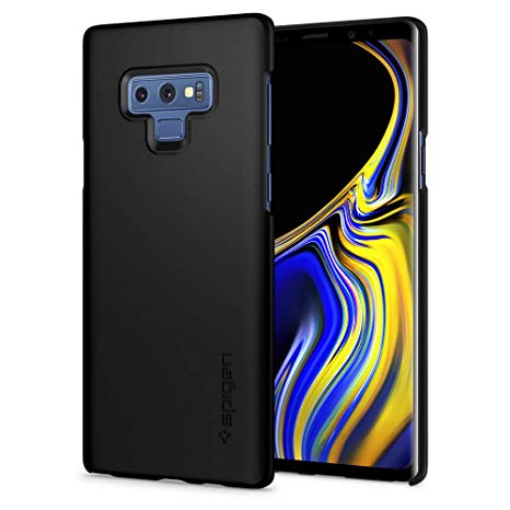 Spigen Thin Fit Galaxy Note 9 Case with SF Coated Non Slip Matte Surface for Excellent Grip and QNMP Compatible for Galaxy Note 9 (2018) - Matte Black