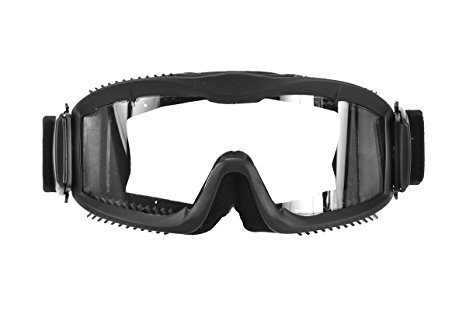 AirsoftMegastore Lancer Tactical Hobby Goggles w/ Vented Clear Lens Frame - BLACK