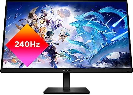 HP OMEN 27s FHD 240Hz Gaming Monitor, Full HD Display (1920 x 1080), IPS Panel, 99% sRGB, 95% DCI-P3, 16:9, OMEN Gaming Hub, 27s (2023)