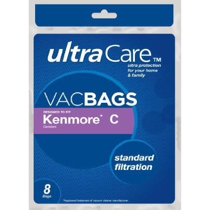 Sears UltraCare Kenmore Style C Canister Vacuum Bags, 8 pk.