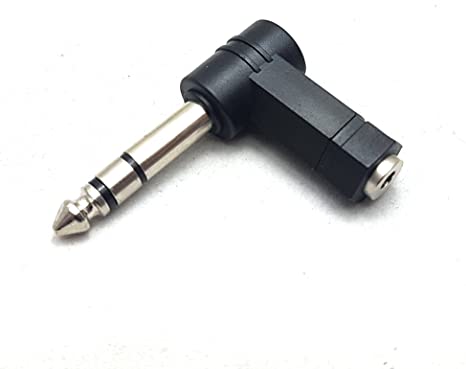MainCore Right Angled 6.35mm Jack to 3.5mm Stereo Socket Converter Adapter.