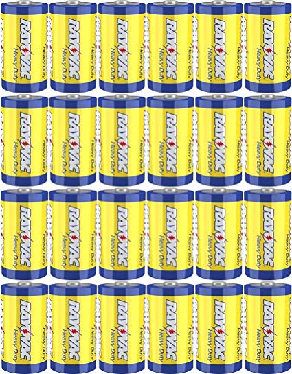 Rayovac Heavy Duty Batteries, Size C, 24-Pack by Rayovac