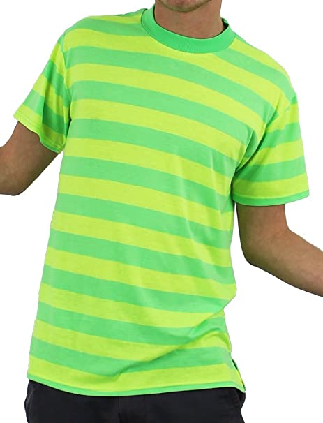 Mens Yellow Green T-Shirt Fresh Top Bel Air Prince Retro Character