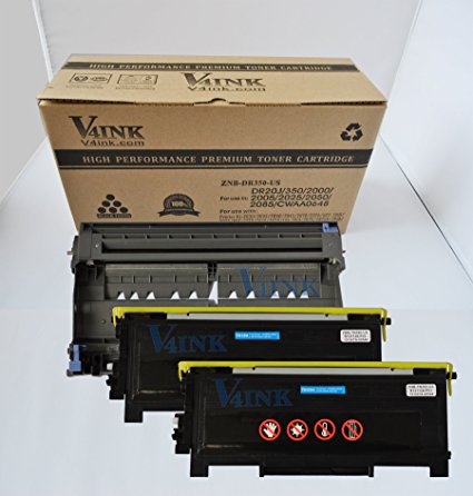 Toner & Drum Combo - Package Contains And Price Includes (2) Compatible TN350 Toner Cartridges And (1) Compatible DR350 Drum Unit