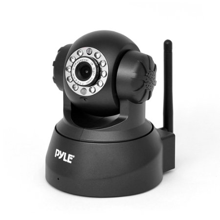 PYLE-HOME PIPCAM5 IP Camera Surveillance Security Monitor with WiFi PanTilt Control Video Record Image Capture Downloadable App