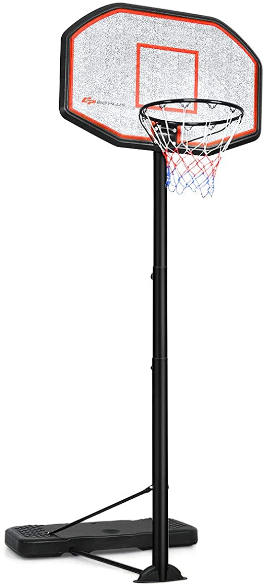 COSTWAY 200-305cm Basketball Stand, Pro Freestanding Basketball Set, Fully Adjustable Portable Hoop Net Backboard System For Kids Adults Play, Train and Practice in Playground, Yard, Garden