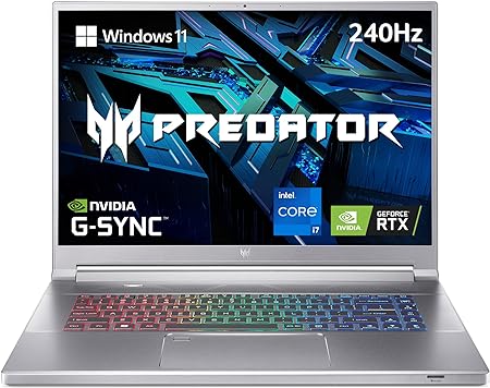 Acer Predator Triton 500 SE Gaming/Creator Laptop | 12th Gen Intel i7-12700H | GeForce RTX 3060 | 16" WQXGA 240Hz G-SYNC Display | 16GB DDR5 | 512GB Gen 4x4 SSD | Killer Wi-Fi 6E | PT316-51s-7397