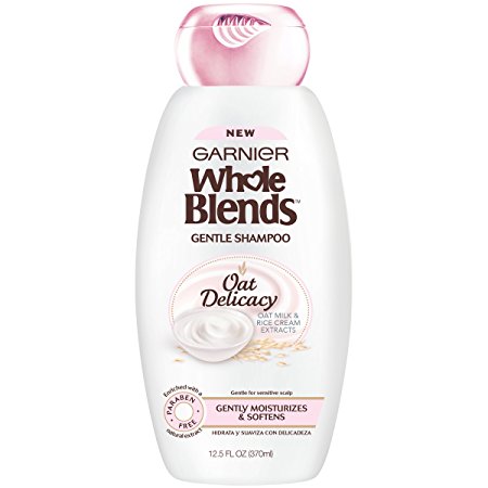 Garnier Whole Blends Gentle Shampoo Oat Delicacy, For Sensitive Scalp, 12.5 fl. oz.