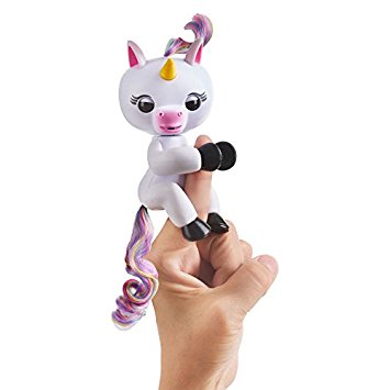 Fingerlings Interactive Baby Unicorn Electronic Toys Puppet-Gigi(White)