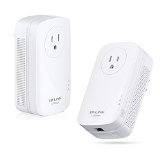 TP-LINK TL-PA8010P KIT AV1200 Gigabit with Power Outlet Pass-through Powerline Adapter Up to 1200Mbps