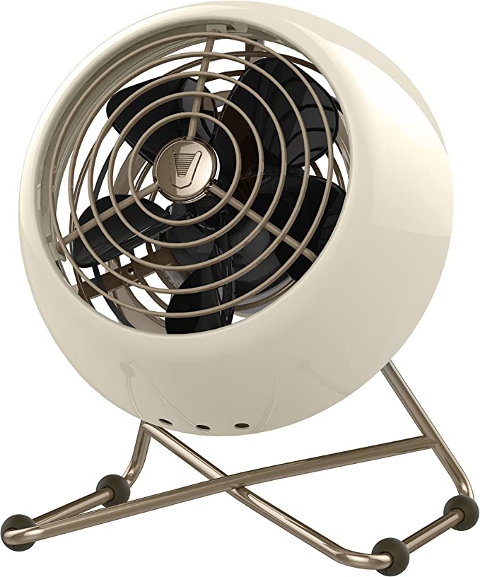 Vornado Vfan Mini Modern Personal Vintage Air Circulator Fan, Vintage White