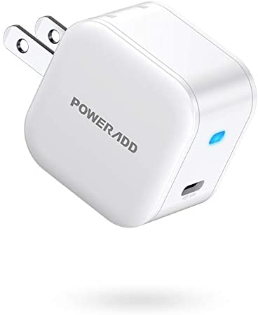 POWERADD USB C Charger 18W PD Charger Fast Charger Adapter with Foldable Plug, EnergyCharger PD USB C Wall Charger Compatible with iPhone 11 Pro, iPad, AirPods Pro, Google Pixel 4/2, Samsung and More