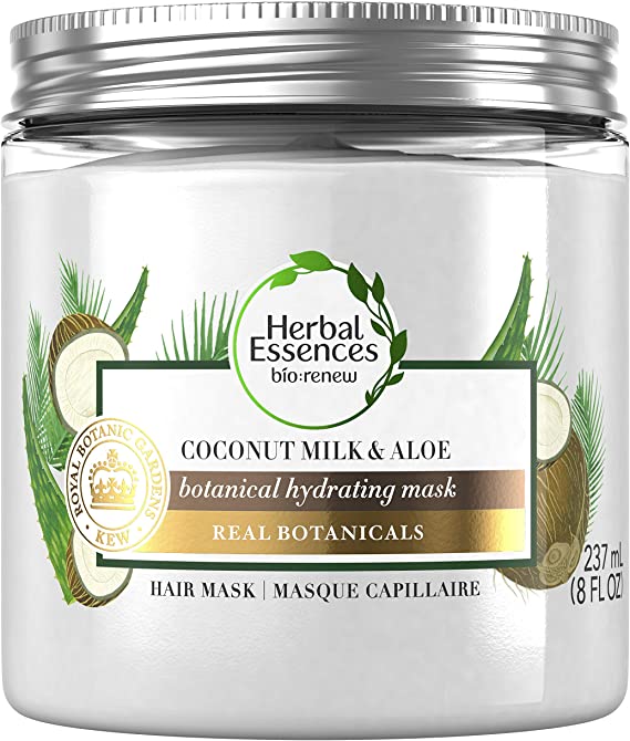 Herbal Essences bio: renew Coconut Milk & Aloe Hydrating Hair Mask for Dry Damaged Hair, 237 Milliliters