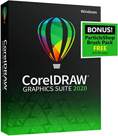 CorelDRAW Graphics Suite 2020 | Graphic Design, Photo, and Vector Illustration Software | Amazon Exclusive Includes Free ParticleShop Brush Pack [PC Disc] [Old Version]