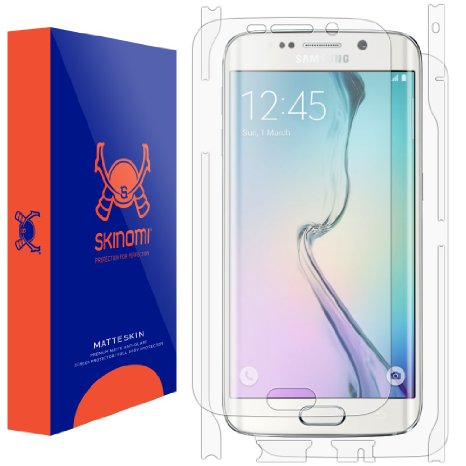 Galaxy S6 Edge Screen Protector (Full Coverage Full Body Matte Skin), Skinomi® MatteSkin - Anti-Glare / Anti-Fingerprint / Anti-Bubble - Lifetime Warranty