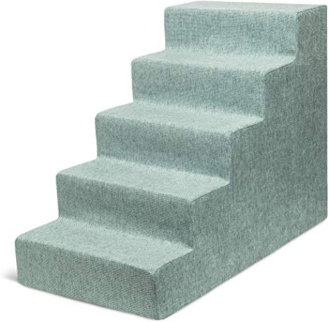 Made in USA Pet Steps/Stairs with CertiPUR-US Certified Foam for Dogs & Cats
