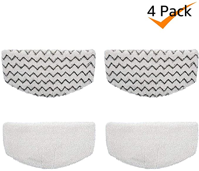 Bonus Life Steam Mop Pads for Bissell Powerfresh Steam Mop 1940 Replacement, 4 Pack