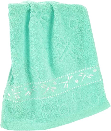 Gsdviyh36 33x73cm Dragonfly Water Absorbent Washing Bathing Shower Cotton Extra Large Towel, Hotel & Spa Towels Super Soft Green