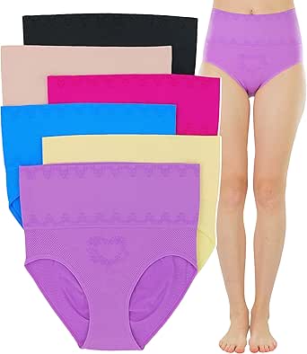 ToBeInStyle Women’s Comfortable Pack of 6 Bikini Brief Panties