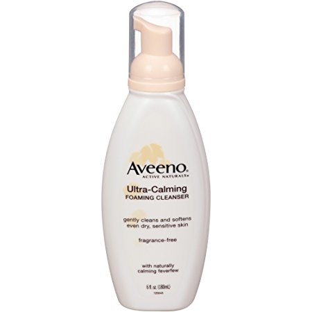 Aveeno Active Naturals Ultra-Calming Foaming Cleanser, Fragrance-Free, 6 Ounce