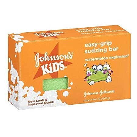 Johnsons Kids Easy-Grip Sudzing Bar Watermelon Explosion 2.45 oz (70 g)(pack of 3) by Johnson