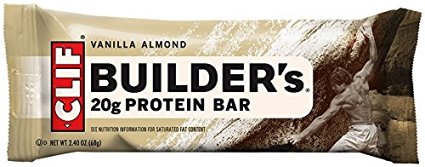 CLIF BUILDER'S - Protein Bar - Vanilla Almond - (2.4 oz, 12 Count)