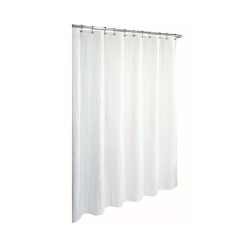 Ex-Cell Home Fashions By Appointment Waffle Weave Cotton Shower Curtain, White