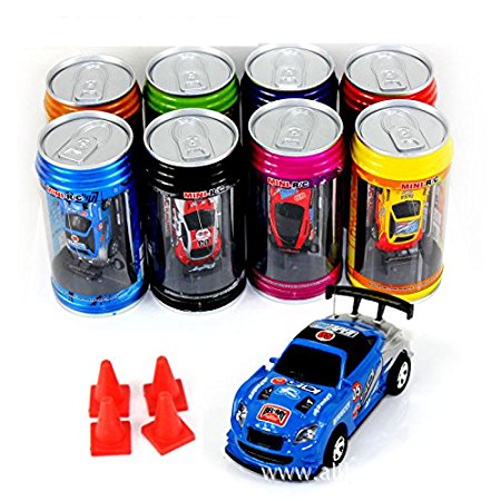 Bhbuy Multi color Coke Can Mini Speed RC Radio Remote Control Micro Racing Car Toy Gift