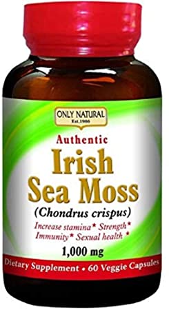 Only Natural Irish Sea Moss 1000 Milligram 60 V-Capsules