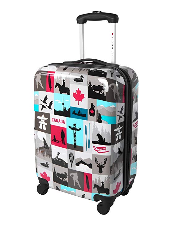 Atlantic Canadiana Hardside Spinner United States Carry-on Luggage 20-Inch, Multicolored