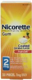 Nicorette Nicotine Gum Fruit Chill 2 milligram Stop Smoking Aid 20 count
