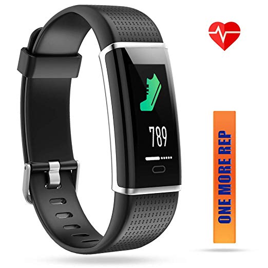 ZURURU Fitness Tracker, Waterproof Color Screen Fitness Watch with Calorie, Step & Distance Counter, Pedometer, Sleep &Heart Rate Monitor, Activity Tracker for Smart Phones Gift.