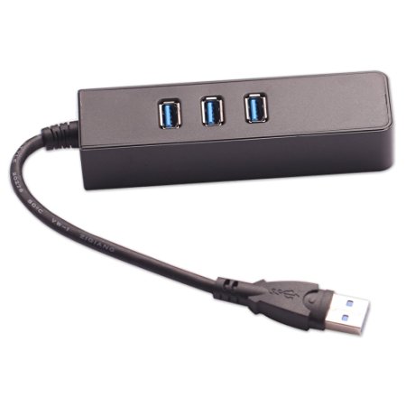 Seeme® 3-Port USB 3.0 and Gigabit Ethernet Hub with USB 3.0 Cable Including the Surface Pro4 and More