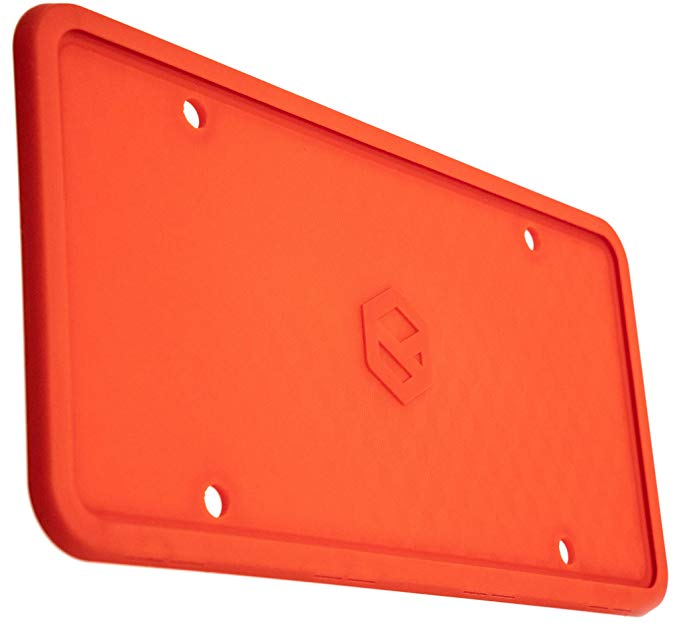Rightcar Solutions Flawless Silicone License Plate Frame - Rust-Proof. Rattle-Proof. Weather-Proof. - Red