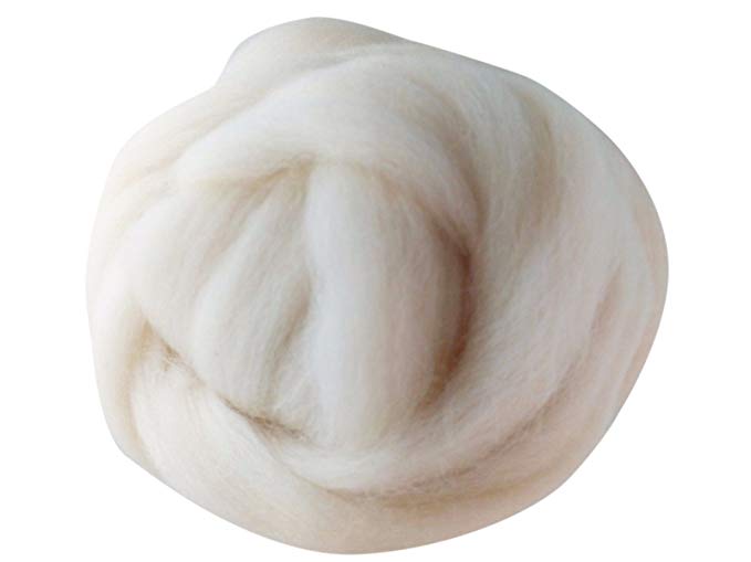 100% Non-Mulesed Chunky Wool Yarn Big chunky Yarn Massive Yarn Extreme Arm Knitting Giant Chunky Knit Blankets Throws Grey White (250g, white)