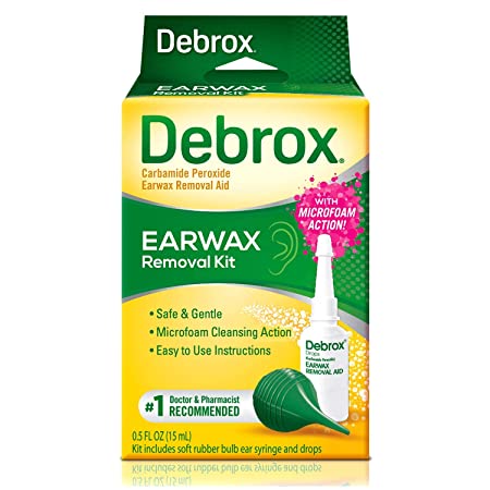 Debrox Earwax Removal Kit, Includes Drops and Ear Syringe Bulb, 0.5 Oz / 15ml
