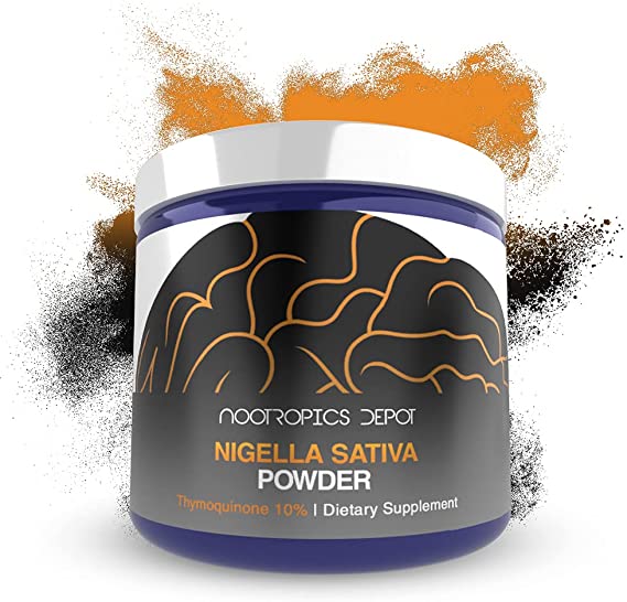 Nigella Sativa Extract Powder | 20 Grams | Minimum 10% Thymoquinone Content | Black Seed Oil Extract | Supports Brain Health, Memory, Liver Health, and Immune Function | Nootropics Depot