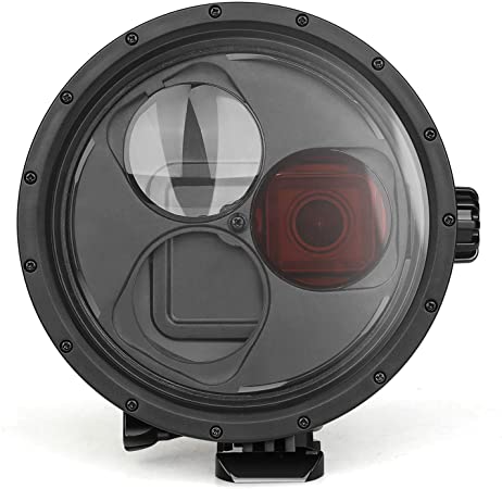 SHOOT Waterproof Case with Red Filter and 10X Macro Filter for GoPro Hero 7 Black/Hero 6/Hero 5-Waterproof Up to 45M/147ft