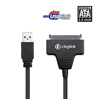 CinolinkUSB 3.0 to 2.5" Sata III Hard Drive Adapter Cable for Ssd/hdd; Sata to USB 3.0 Converter for Ssd/hdd - Hard Drive Adapter Cable