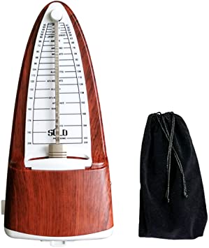 CANTUS Mechanical Metronome Wood Grained Loud Sound/High Precision/No batteries Needed/for Piano/Guitar/Violin/Drum and Other Instruments (Bullet design)