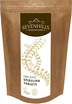 Sevenhills Wholefoods Organic Spirulina 500mg Tablets Pack of 2000, 1kg