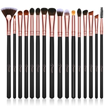 BESTOPE Eye Makeup Brush Set,16 Pieces Professsional Eyeshadow,Concealer,Eyebrow,Foundation, Powder Liquid Cream Blending Brushes Set with Premium Wooden Handles(Rose Gold)