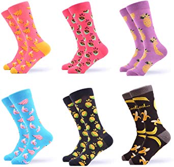 WeciBor Women's Funny Casual Combed Cotton Socks Packs