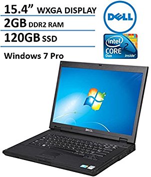 Dell Latitude E5500 15.4" Business Laptop Computer, Intel Core 2 Duo 2.0GHz CPU, 2GB DDR2 RAM, 120GB SSD, DVD, WIFI, VGA, Gigabit Ethernet, Windows 7 Professional (Certified Refurbished)